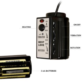 Fiery Dong realističan vibrator sa vibracijom, rotacijom i grejanjem  BW 8088-8